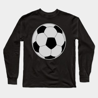 Soccer Ball Sticker Style Design Long Sleeve T-Shirt